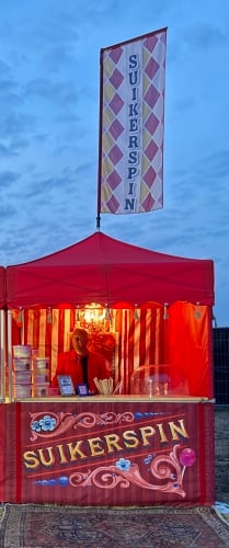 Huren van suikerspin kraam voor festivals en dorpsfeesten