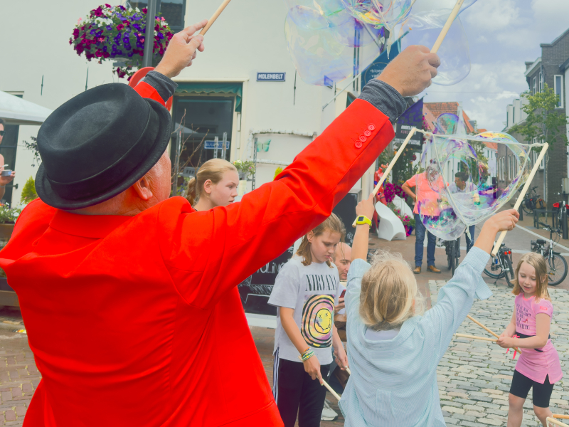 Zeepbellen Act Op evenement