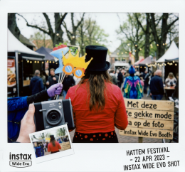 Polaroid fotografen op jouw feest branding op fotoframes