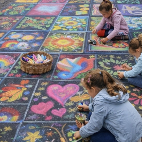 Stoepkrijt Workshop voor Evenementen en Winkelcentra