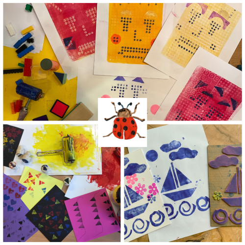 creatieve kinder activiteit die je kunt inzetten voor festivals, winkelcentra Stempels Maken