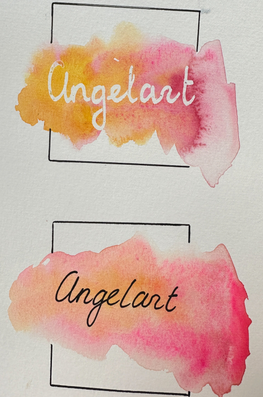 letters schilderen aquarel