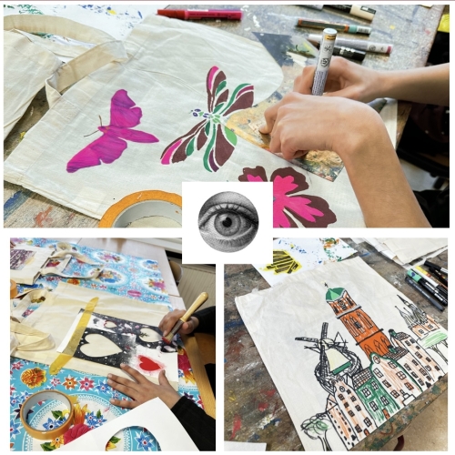 tasjes versieren creatieve activiteiten voor festivals, winkelcentra, bedrijfsfeesten