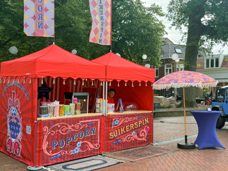 Popcorn op je feest Feestelijke popcorn kraam