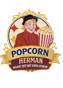 logo van herman's popcorntent