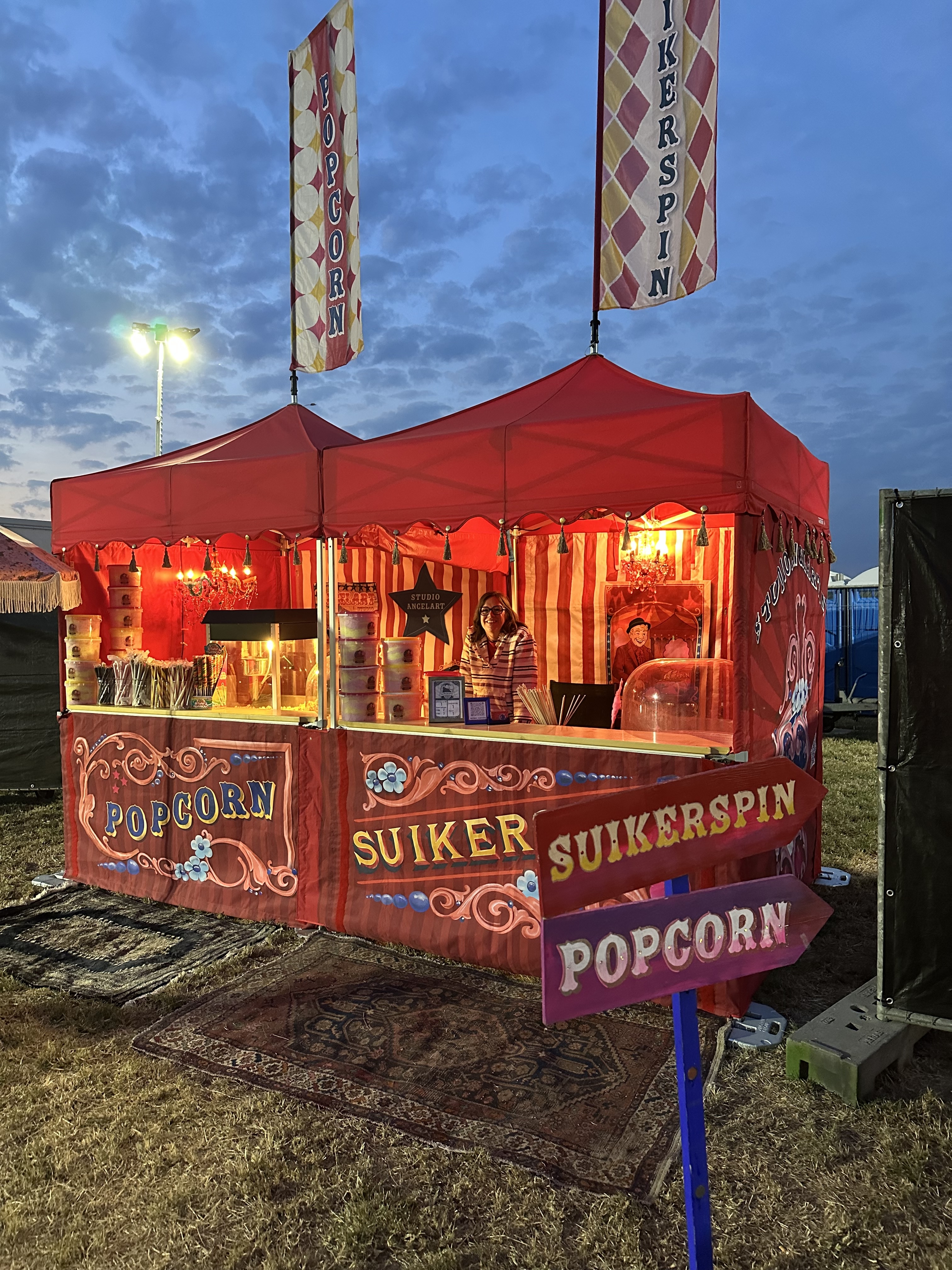 popcorntent in de avond