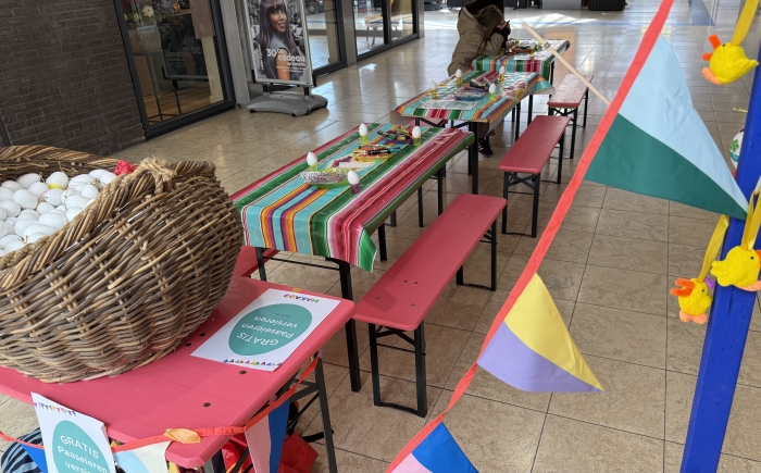 Paaseieren schilderen creatieve kinderactiviteit winkelcentrum
