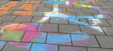 creatieve activiteit Stoepkrijt straat voor Evenementen en Winkelcentra
