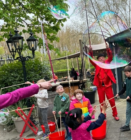 Zeepbellen act bellenblaas artiest