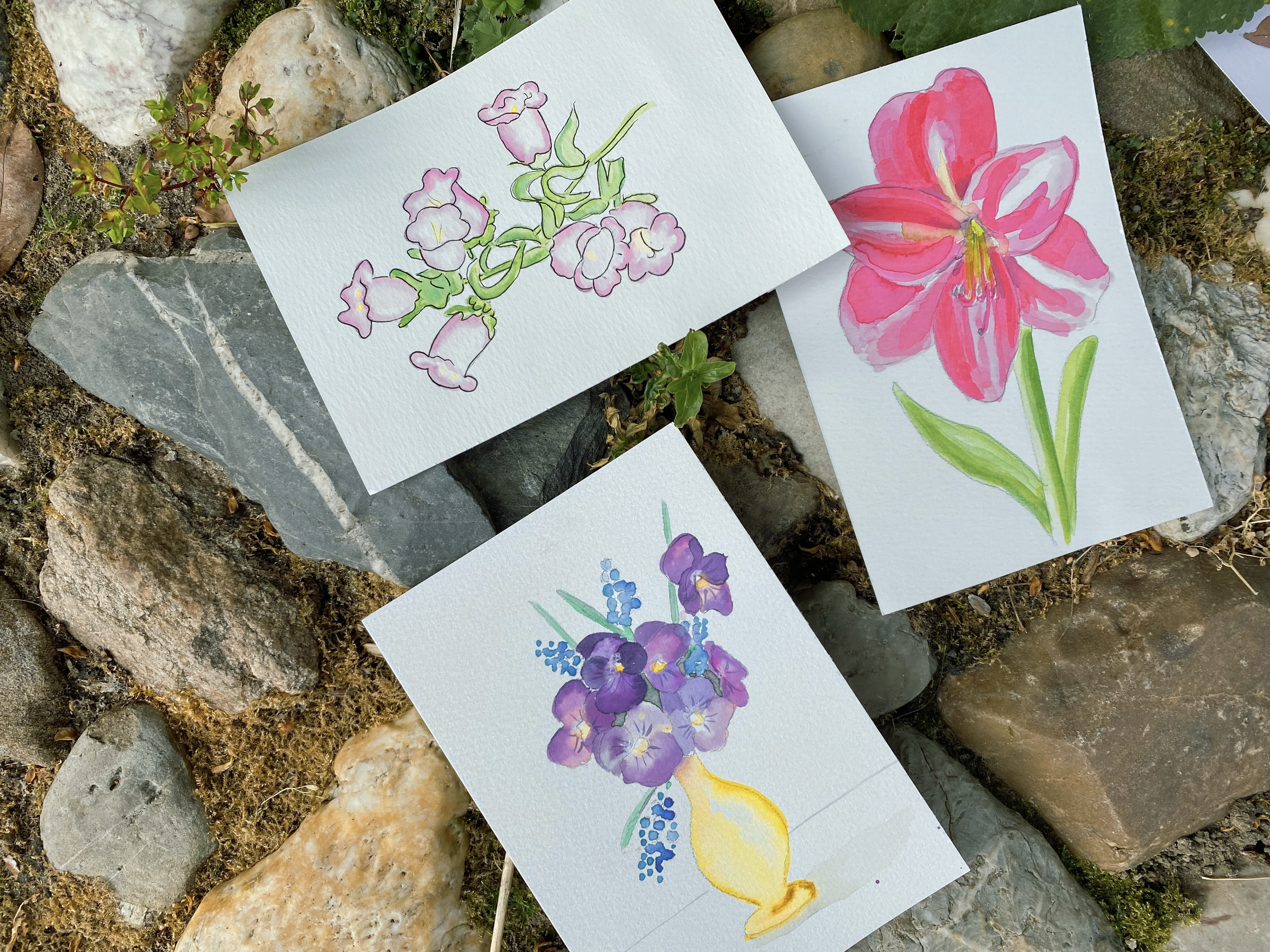 bloemen schilderen aquarel