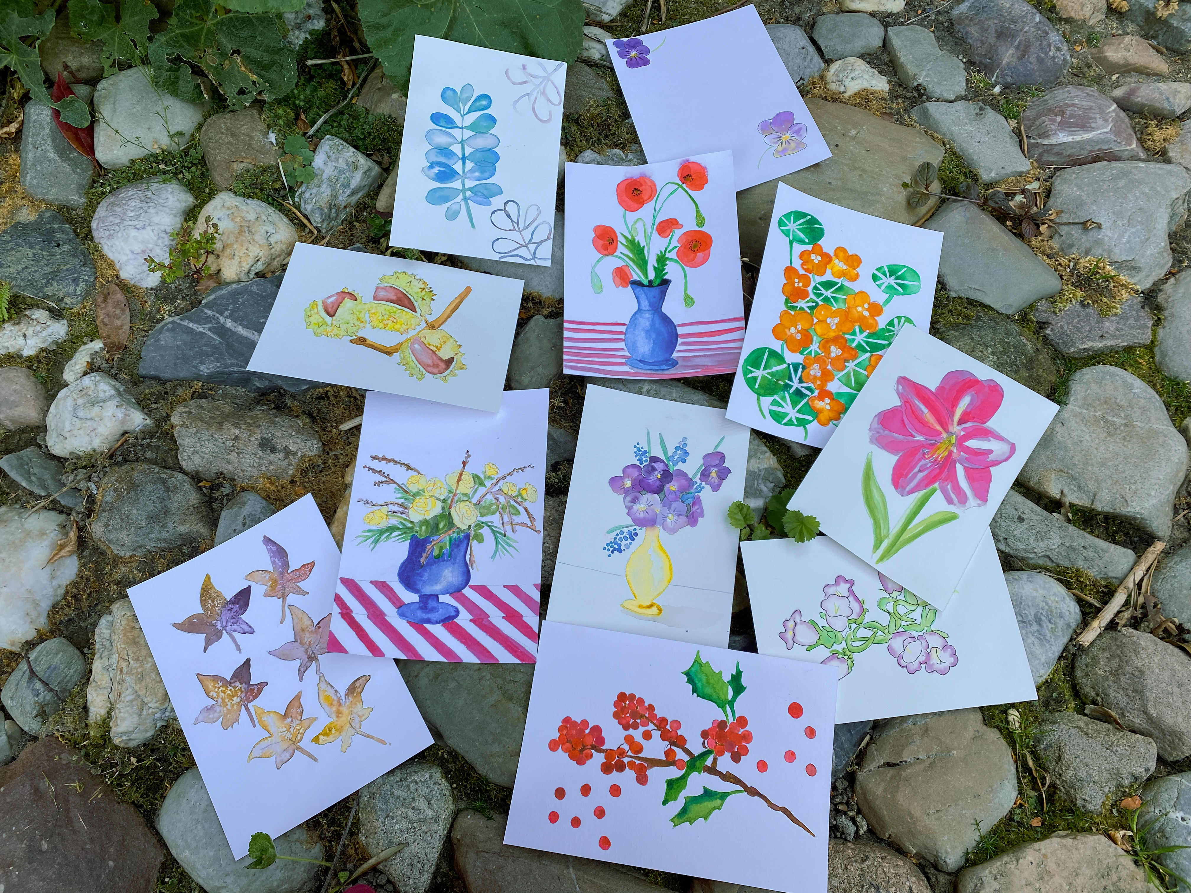 bloemen schilderen aquarel