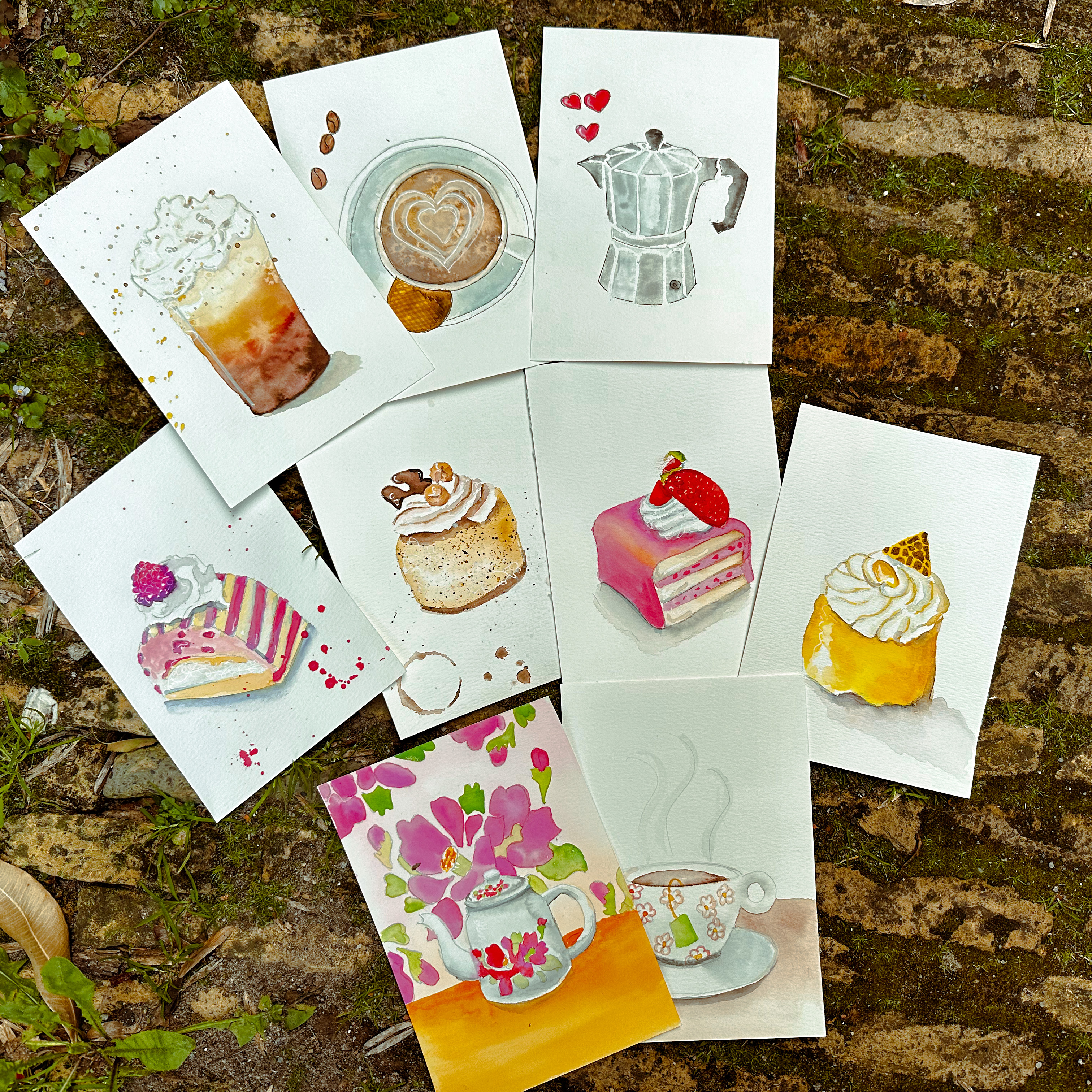 taartjes schilderen aquarel voor beginners