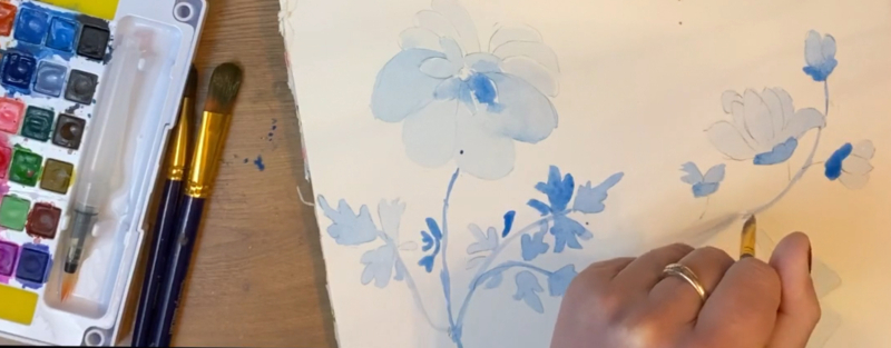 Aquarel en rust in je hoofd