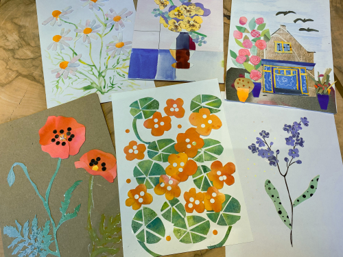 bloemen collage online lessen