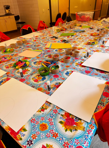 Creatieve kinder hoek sinterklaas evenement