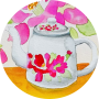 thee kopje en thee pot in aquarelverf maken