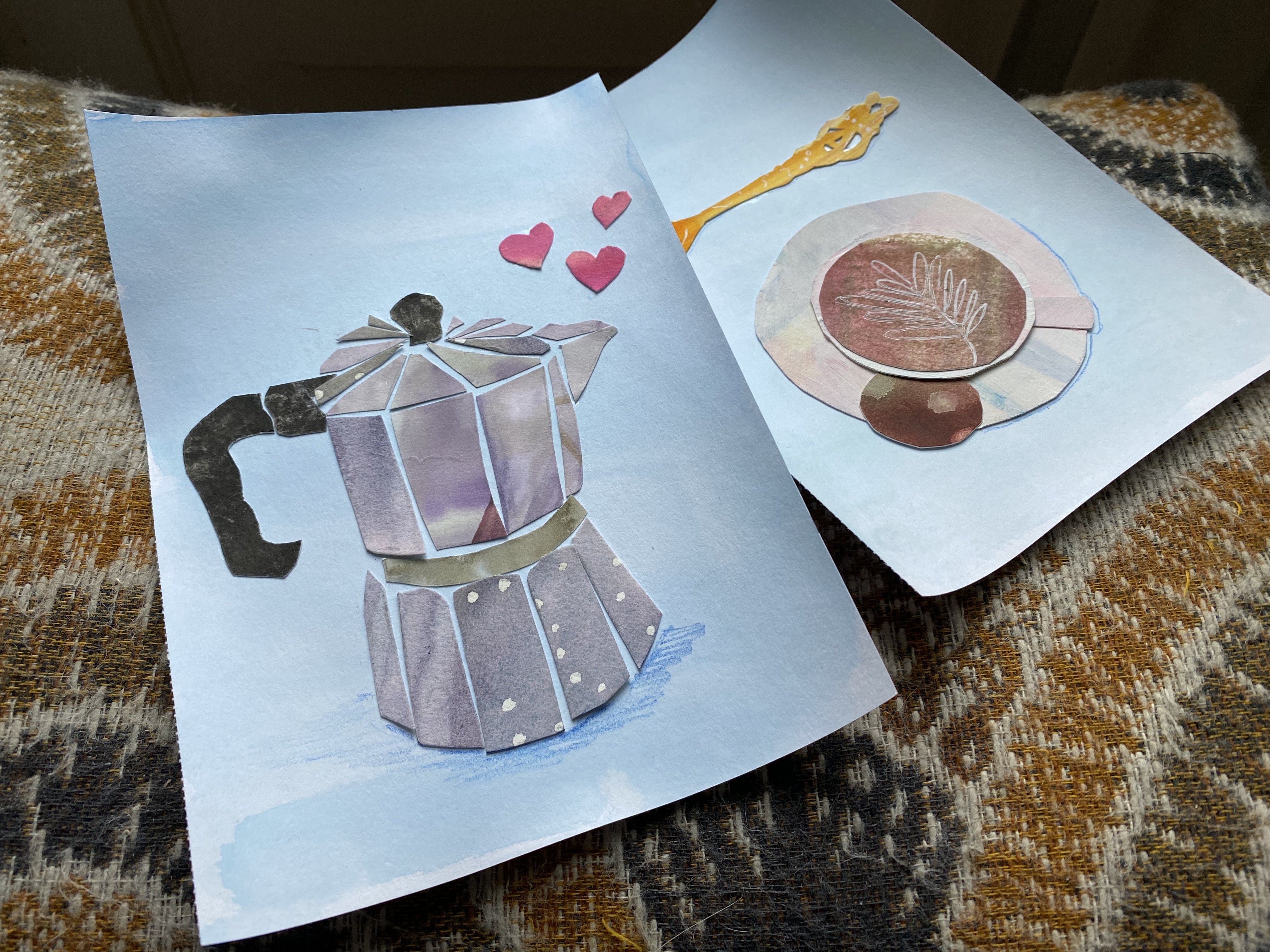 koffie met liefde collage maken leren