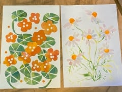 Workshop collage in aquarel