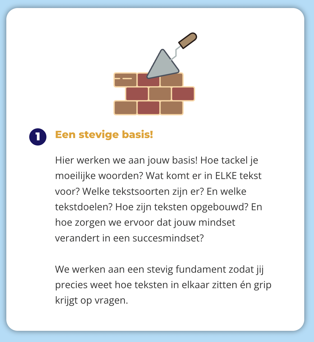 Wat gaan we wekelijks doen? 1