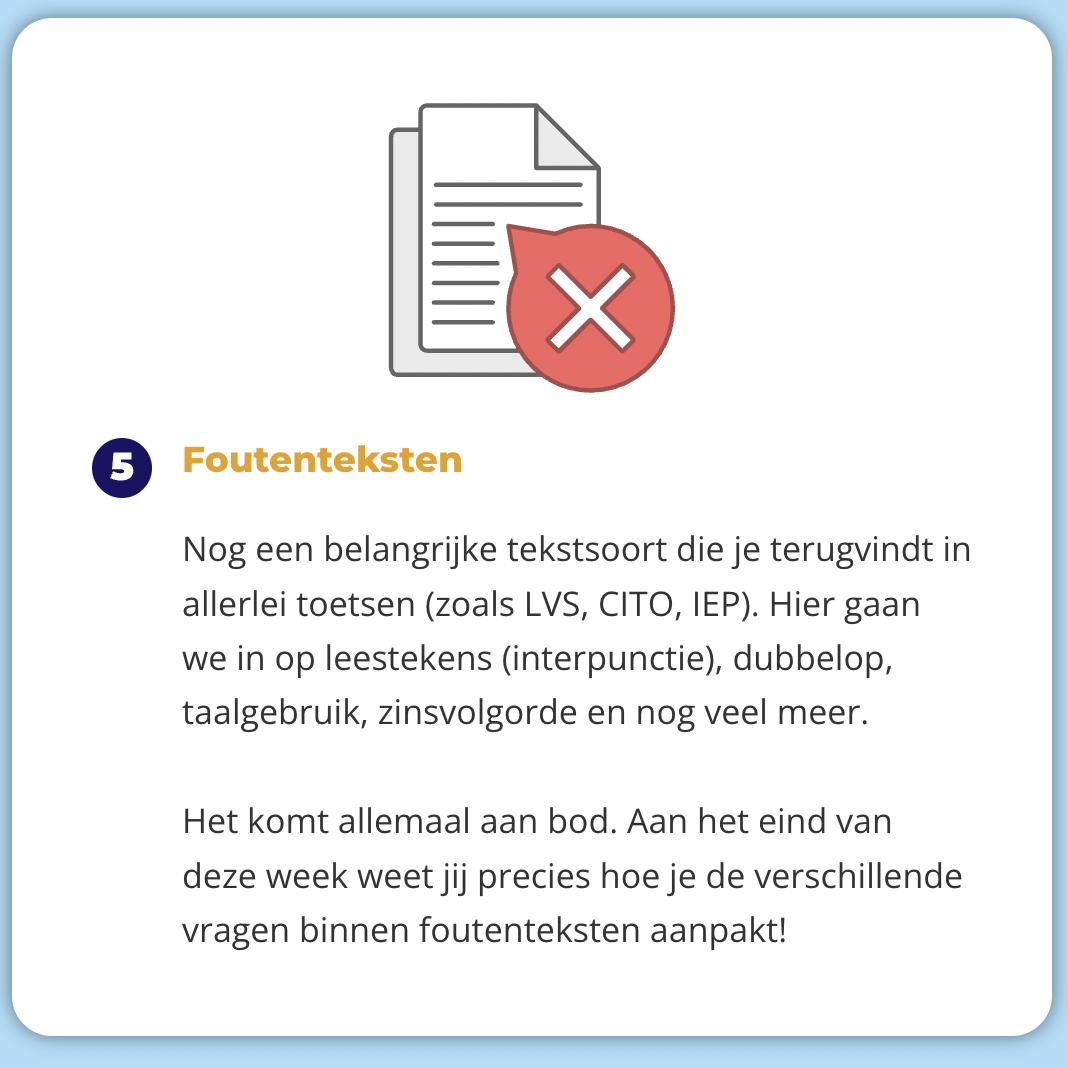 Wat gaan we wekelijks doen? 5