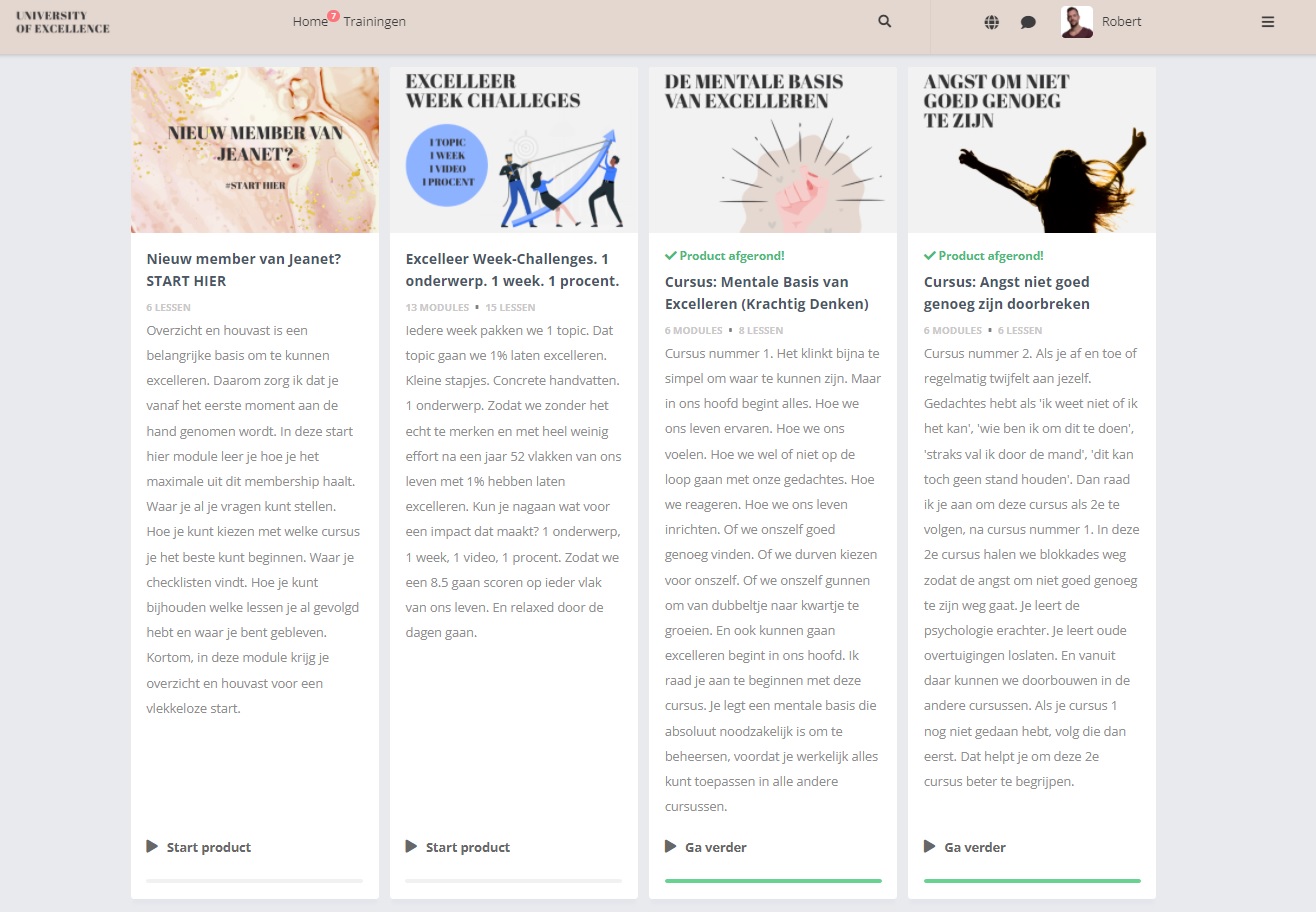 University of Excellence overzicht 2