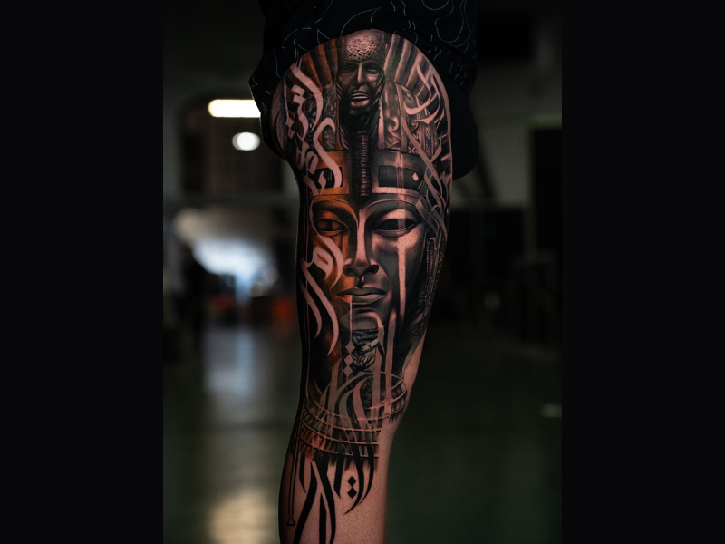 realism black and grey tattoo