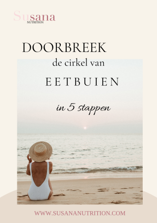 Gratis e-book voor vrouwen van 40+ met tips om eetbuien te doorbreken in 5 stappen, zonder dieet