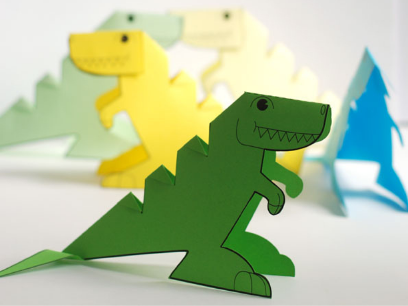 dinosaurus kinderfeestje dinosaurus van papier