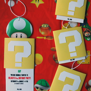 Mario kinderfeestje uitnodigingen