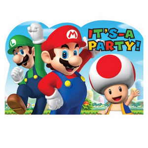 Mario kinderfeestje uitnodigingen