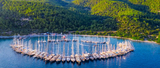 Bodrum Cup Regatta cirkel gulet schepen internationaal zeil evenement voor gulets