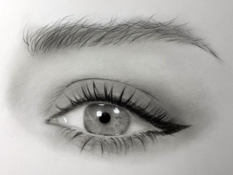 Hyperrealistisch oog tekenen Claudia Spitzers, Tekenclub