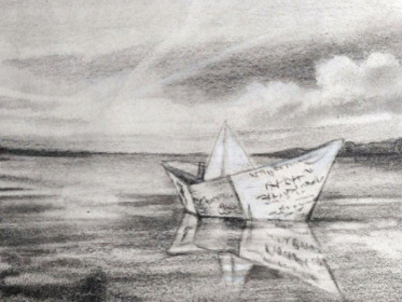 Papieren bootje tekenen met Lineke Lijn