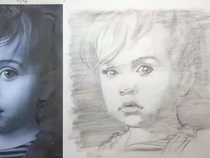 Portret jongetje met Lineke Lijn