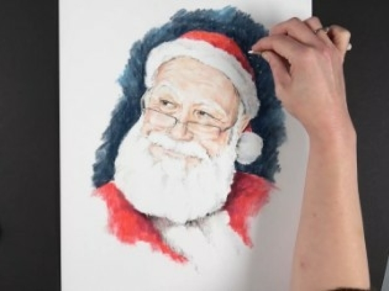 Portret kerstman tekenen met Linty de Bruijn