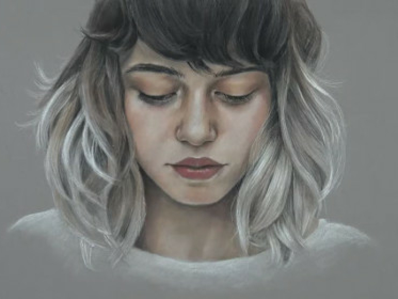 Portret tutorial pastel Tekenclub Linty de Bruijn