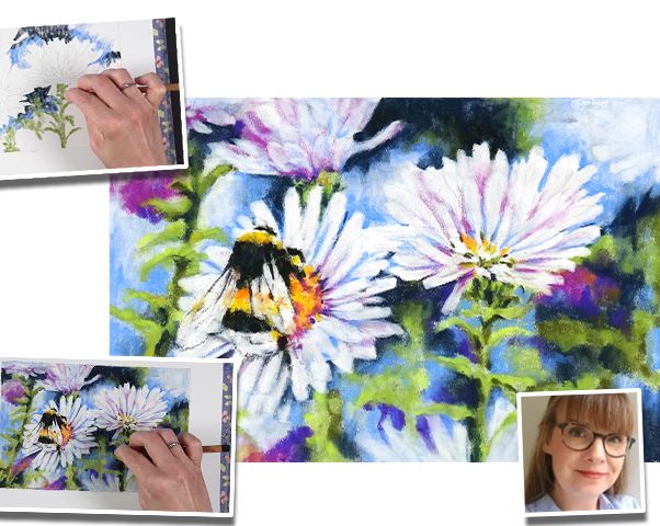 tutorial Linty de Bruijn hommel pastel Tekenclub