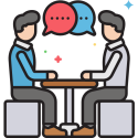 Strategisch plan bespreken icon