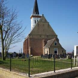 Het witte kerkje van Den Hoorn op Texel, een van de bekendste bezienswaardigheden van het dorp