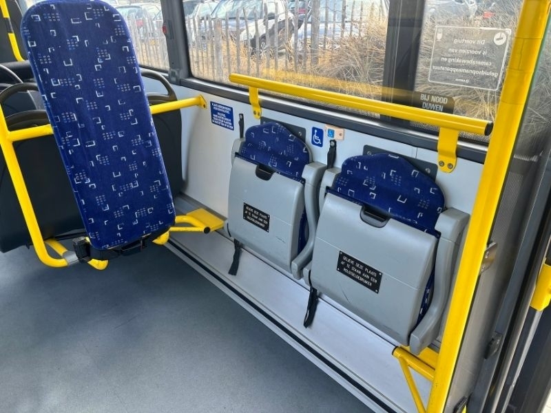 Rolstoelplaats in onze bus op Texel Rolstoelplaats in de bus van Texeltours voor groepsvervoer op Texel