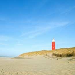 Vuurtoren van Texel tijdens een rondrit over het eiland