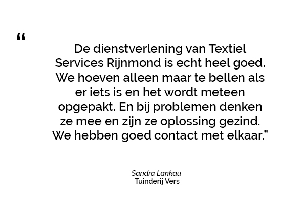 Tuinderij Vers over de sterke samenwerking met Textiel Services Rijnmond
