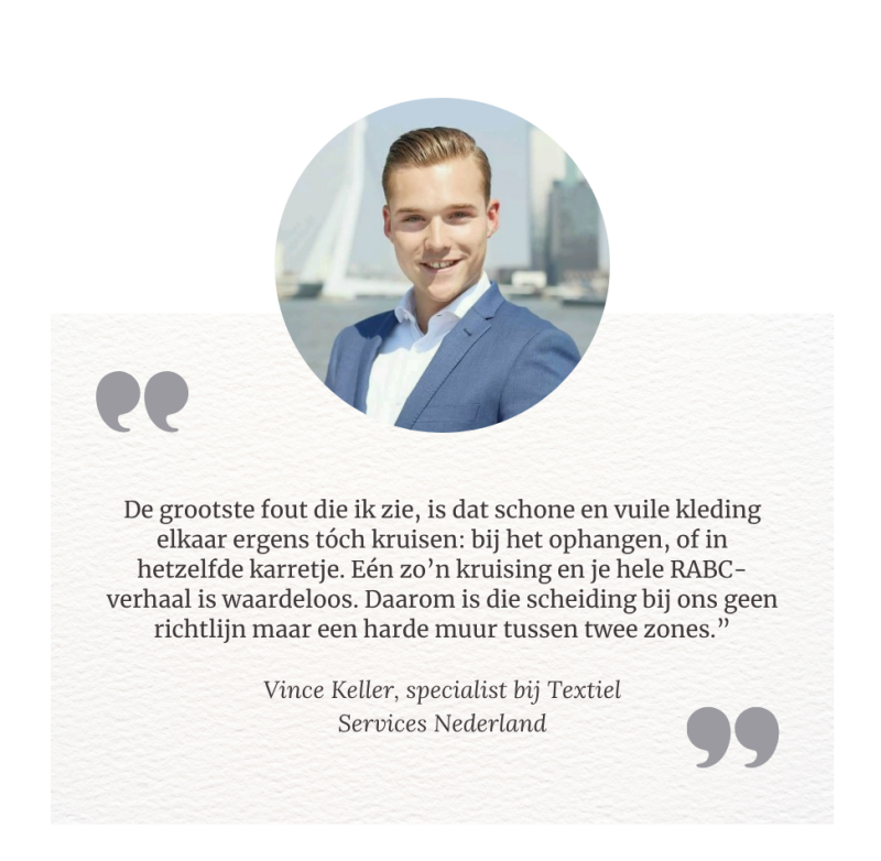 HACCP werkkleding wassen quote van Vince Keller van Textiel Services Nederland