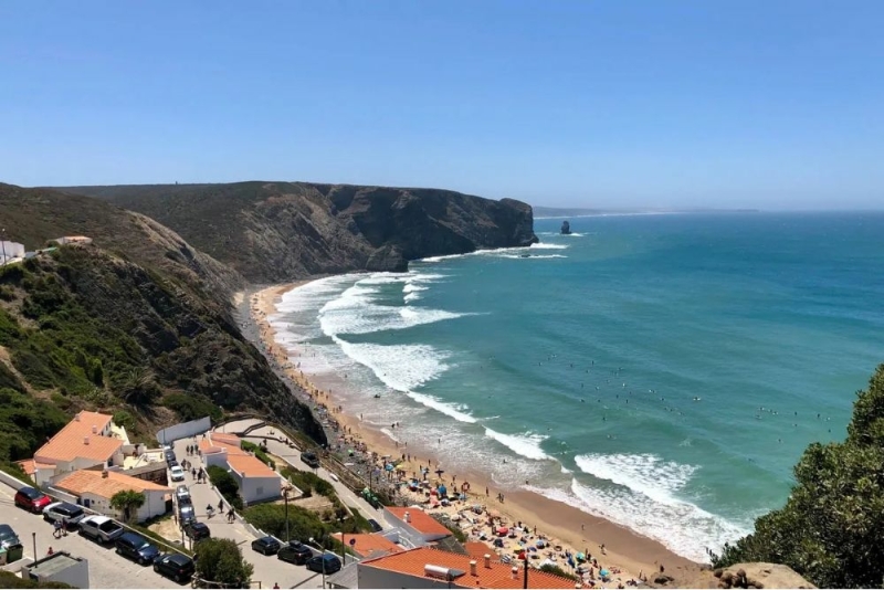 Wild Algarve coastline near Monte Clérigo and Arrifana in Portugal