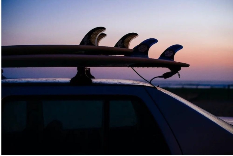 Surf roadtrip view along the Algarve coast in Portugal