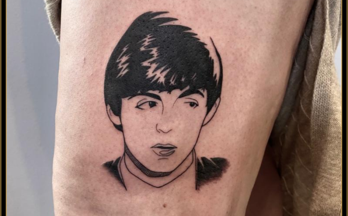 beatles tattoo blackwork