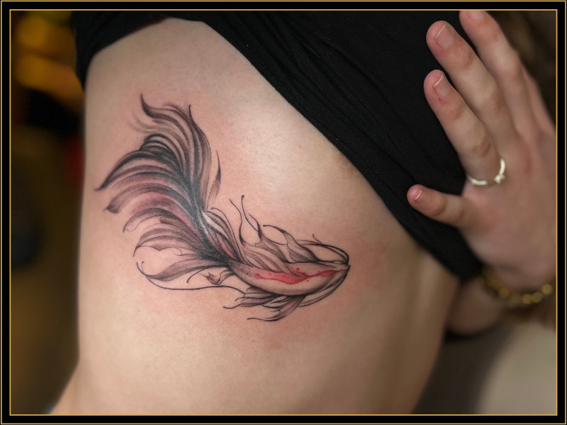 fine line tattoo koi dordrecht