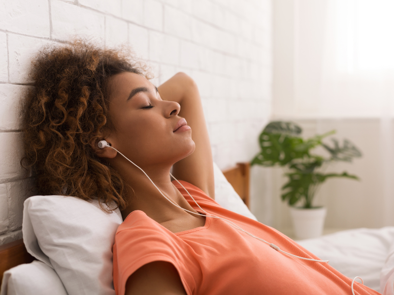 A Healthy Sleep Routine. Listen to relaxing music