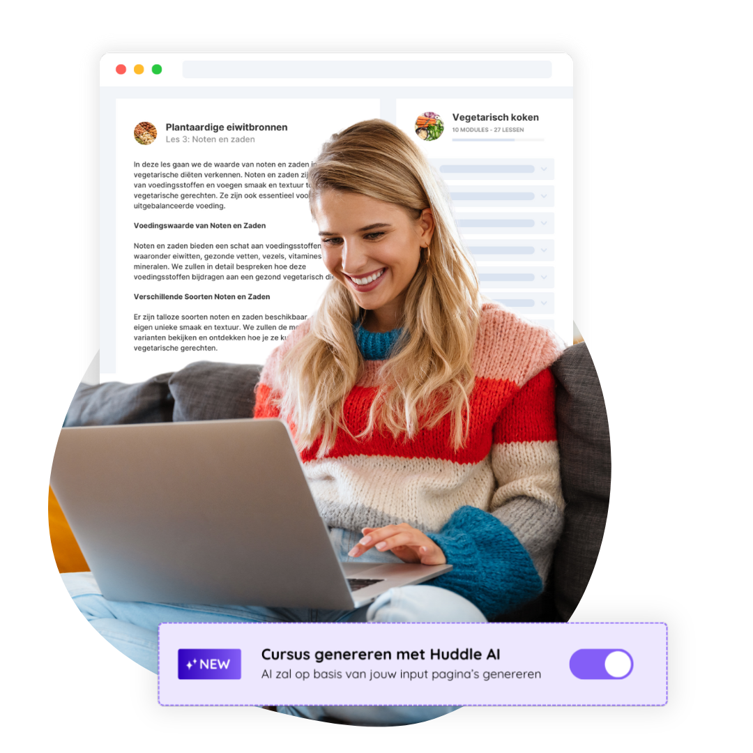 Cursus genereren met Huddle AI Cursus genereren met Huddle AI