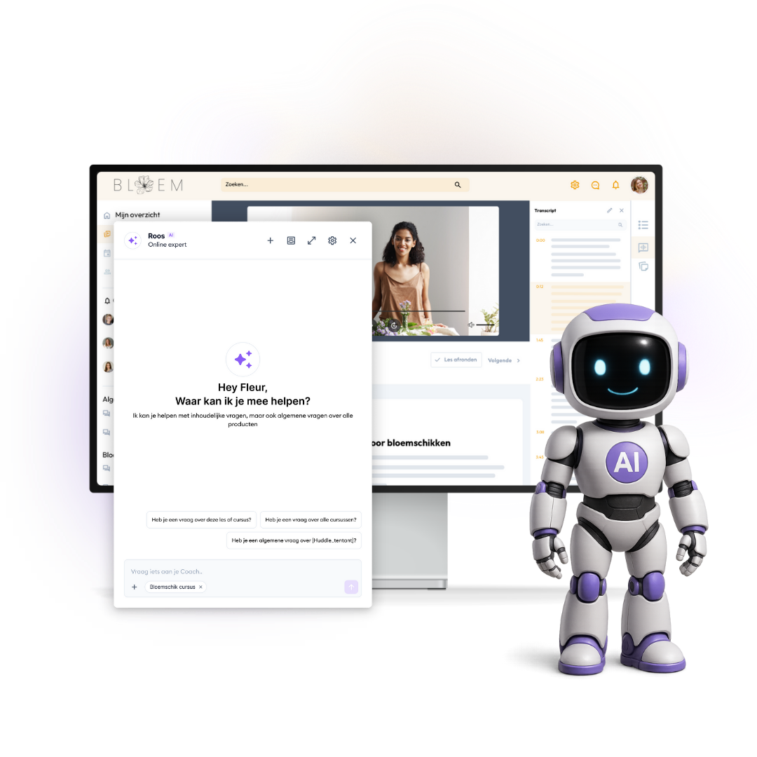 AI Coach in je online cursus AI Coach chat van je cursus